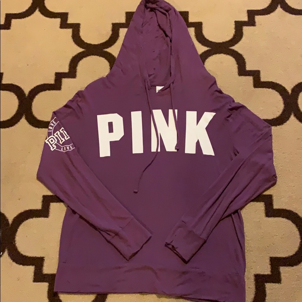 PINK hooded shirt - XS - Picture 1 of 6
